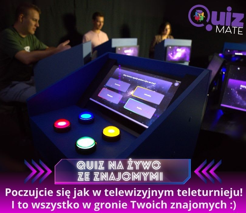 Teleturniej na żywo w QuizMate, plakat wydarzenia