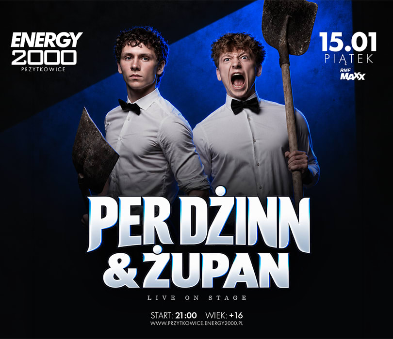 PER DŻINN & ŻUPAN, plakat wydarzenia