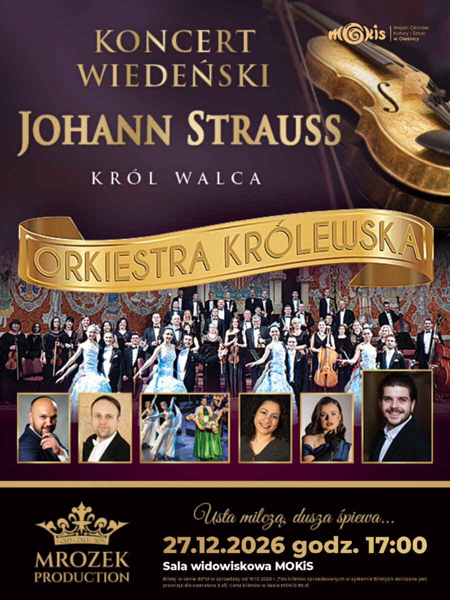 Koncert wiedeński - Johann Strauss Gala, plakat wydarzenia