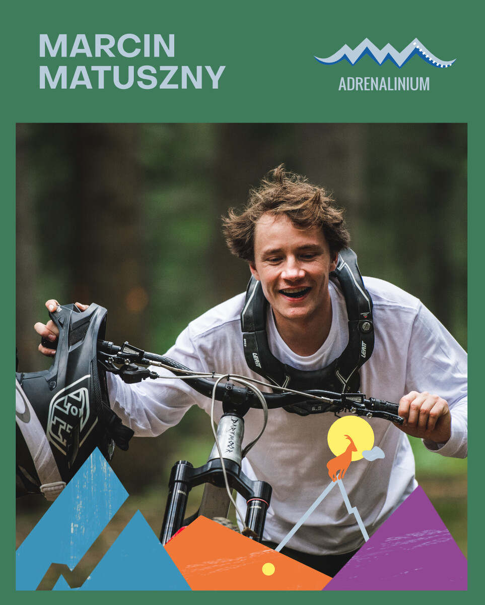 19. FGA: Spotkanie z Marcinem Matusznym: FREERIDE STORY: Od Kanady po Indie, czyli jak przebyć świat z rowerem w kartonie + seans filmu 3 Peaks, plakat wydarzenia