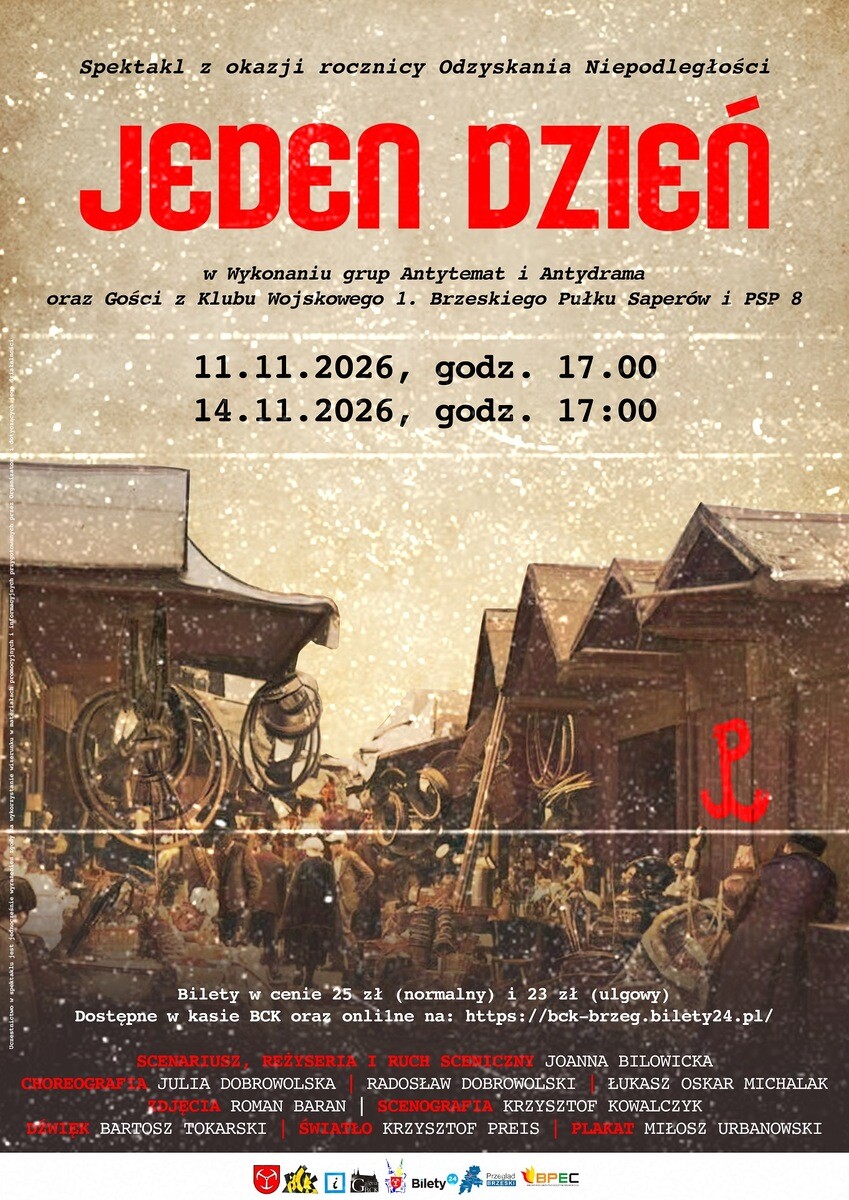 JEDEN DZIEŃ, plakat wydarzenia