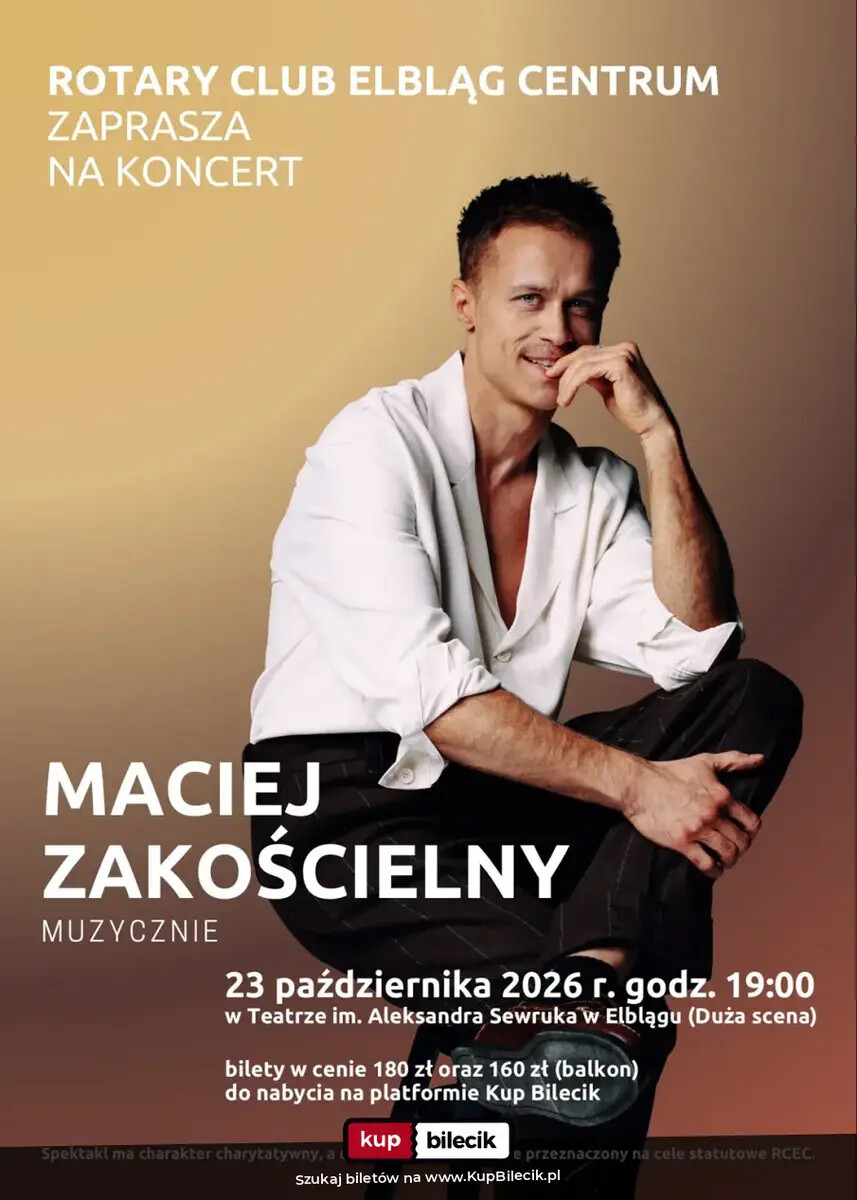 Maciej Zakościelny muzycznie, plakat wydarzenia