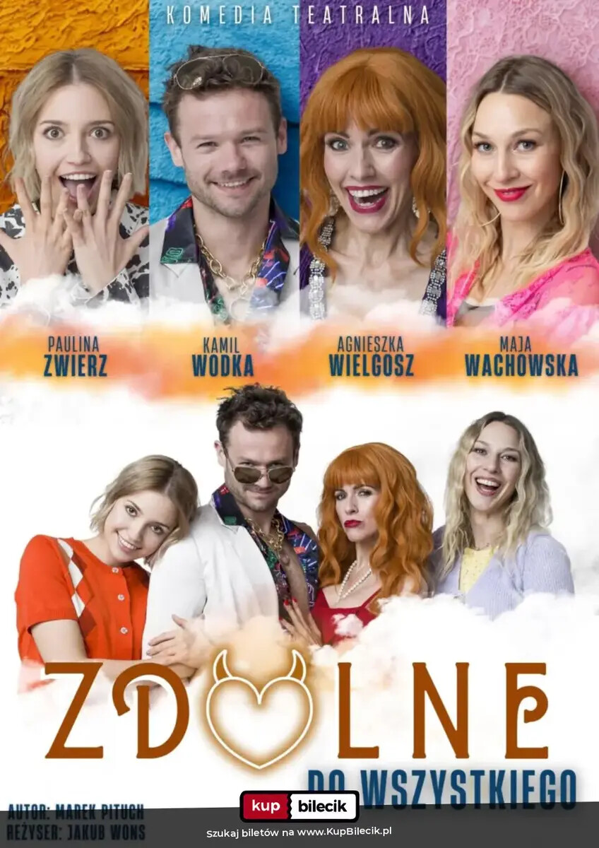 Zdolne do wszystkiego - spektakl komediowy, plakat wydarzenia