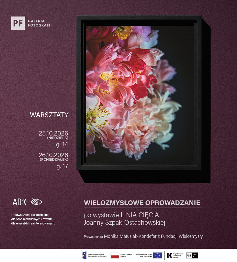 LINIA CIĘCIA - Wielozmysłowe oprowadzanie po wystawie, plakat wydarzenia