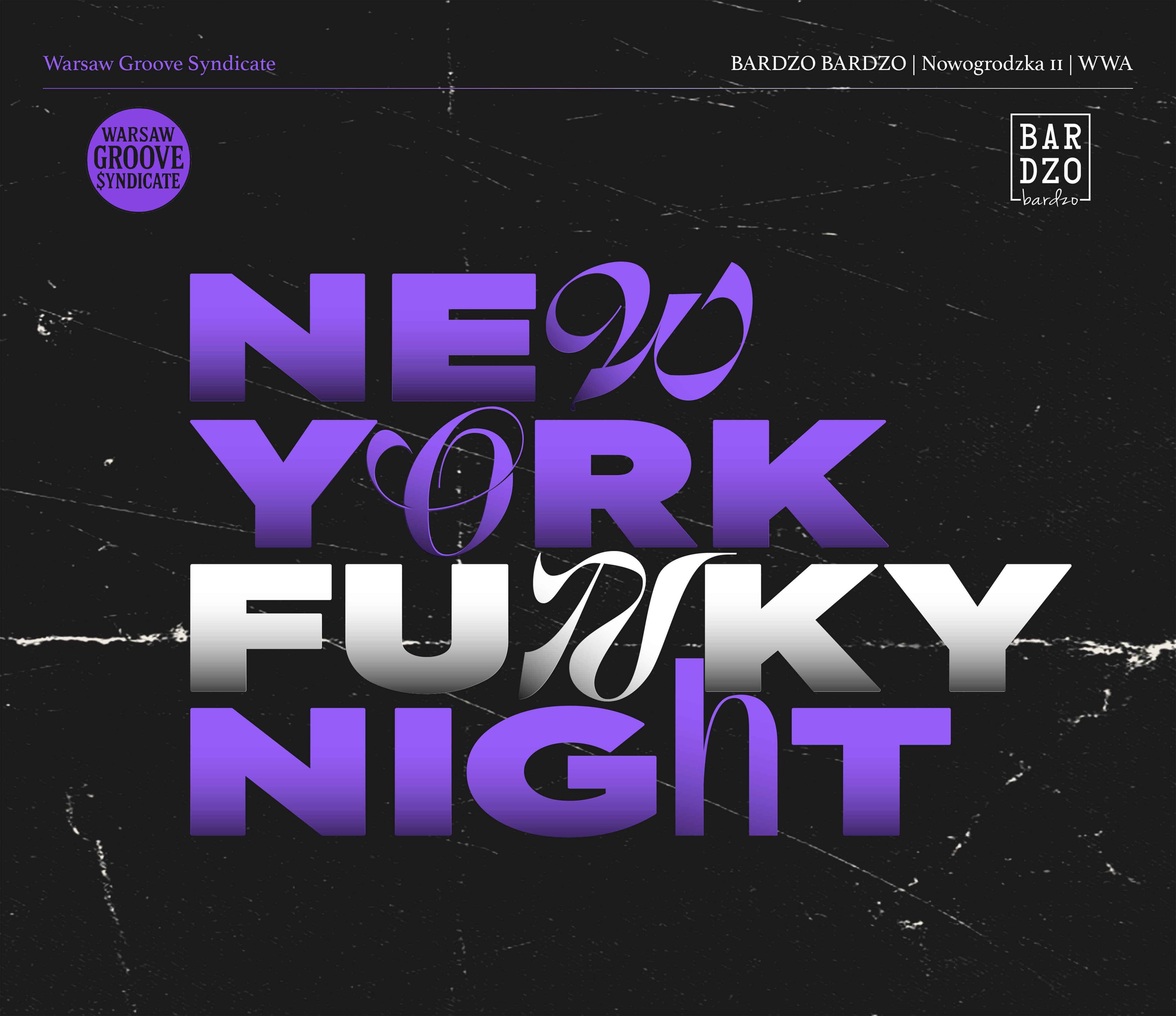 New York Funky Night by Warsaw Groove Syndicate, plakat wydarzenia