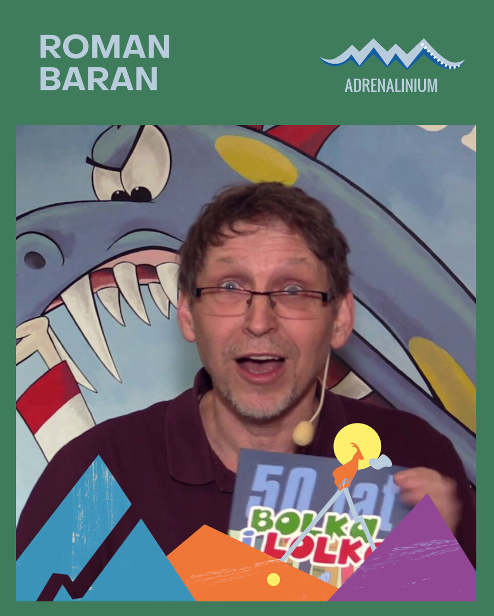 19. FGA: Adrenalinium Szkrabom: Wyprawa w krainę animacji z Romanem Baranem, plakat wydarzenia