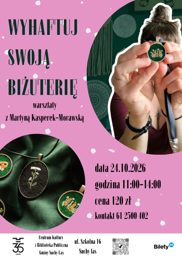 Wyhaftuj sobie biżuterię, plakat wydarzenia
