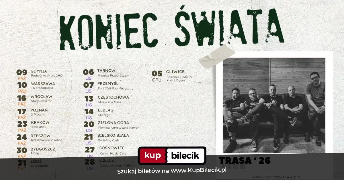 Koncert - Koniec Świata, plakat wydarzenia