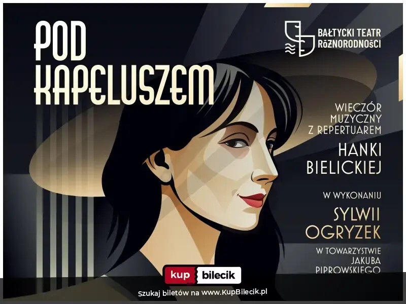 Wieczór kabaretowo-słowny inspirowany repertuarem Hanki Bielickiej, plakat wydarzenia