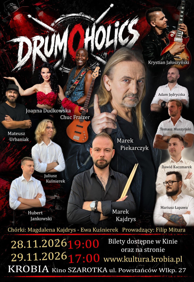 DRUMOHOLICS, plakat wydarzenia