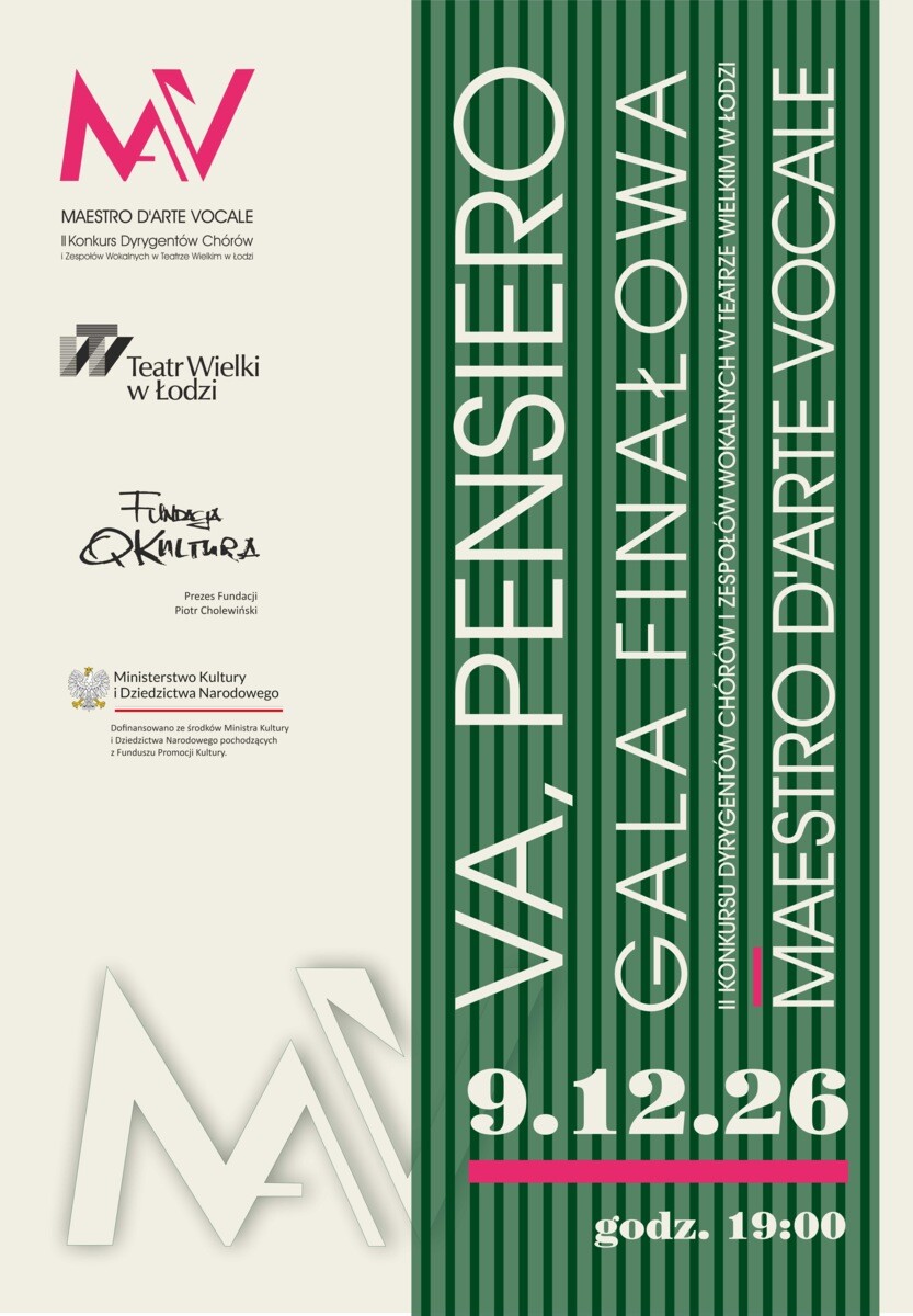 GALA FINAŁOWA II KONKURSU DYRYGENTÓW CHÓRÓW MAESTRO D'ARTE VOCALE, plakat wydarzenia