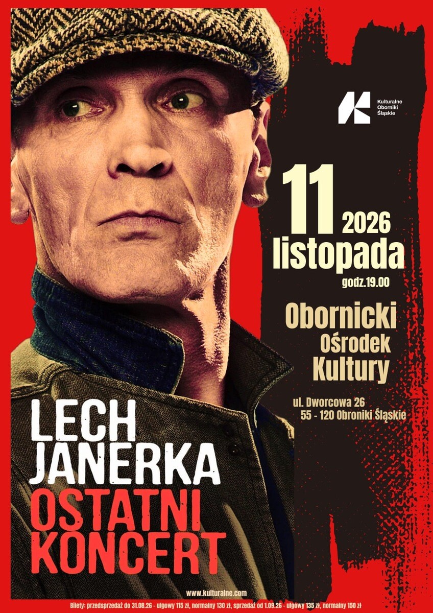 LECH JANERKA - OSTATNI KONCERT, plakat wydarzenia