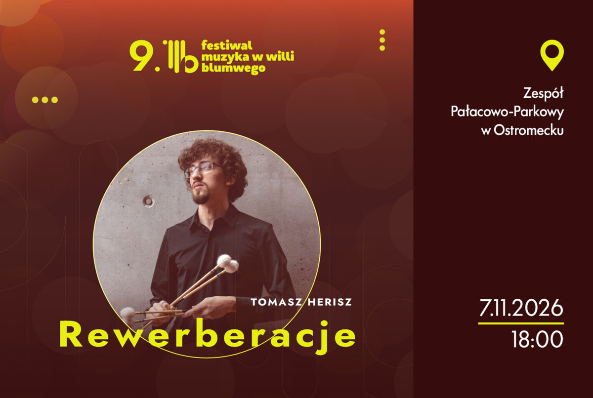 REWERBERACJE - recital perkusyjny Tomasza Herisza, plakat wydarzenia
