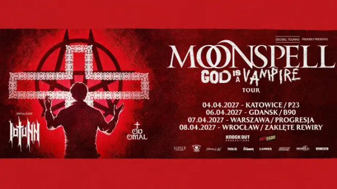 Moonspell + Iotunn + TodoMal, plakat wydarzenia