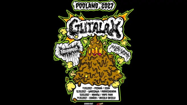 Gutalax + Neuropathia + Nuclear Vomit, plakat wydarzenia