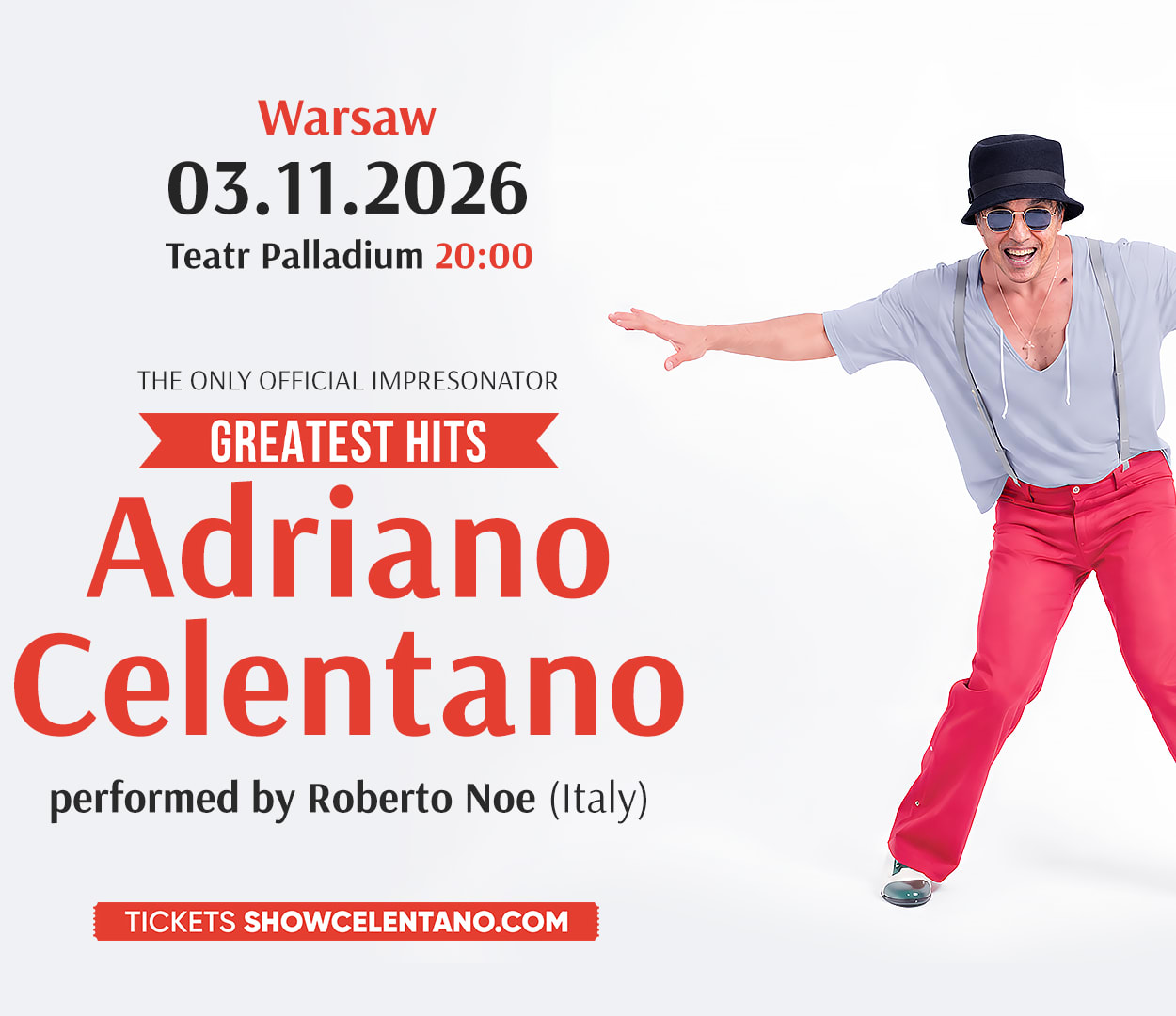 Adriano Celentano - Tribute Show, plakat wydarzenia