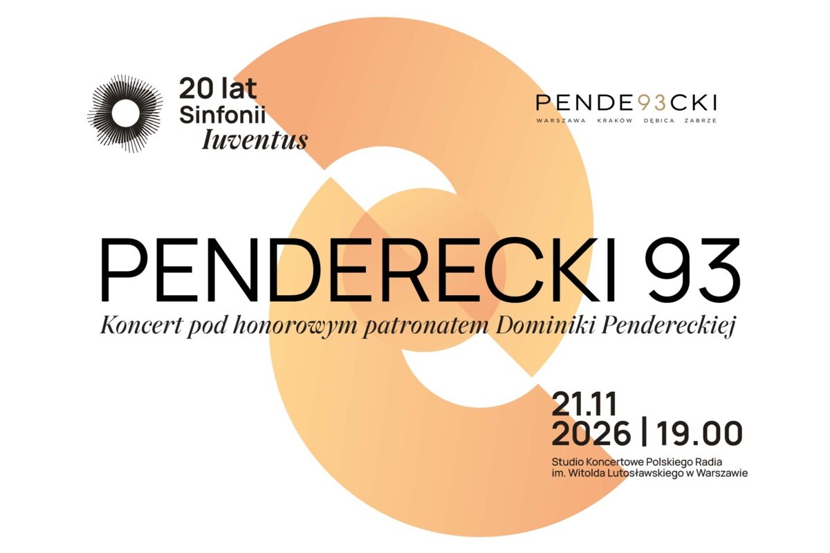 Penderecki 93 Koncert pod honorowym patronatem Dominiki Pendereckiej, plakat wydarzenia
