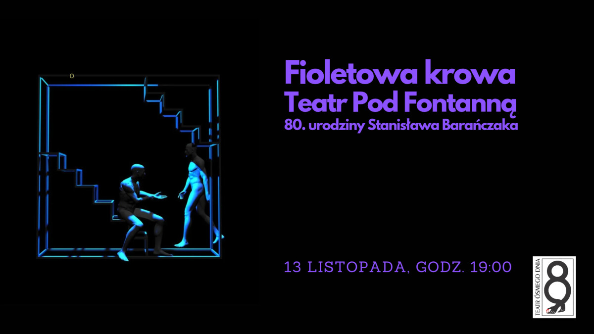 Fioletowa krowa / Teatr Pod Fontanną, plakat wydarzenia
