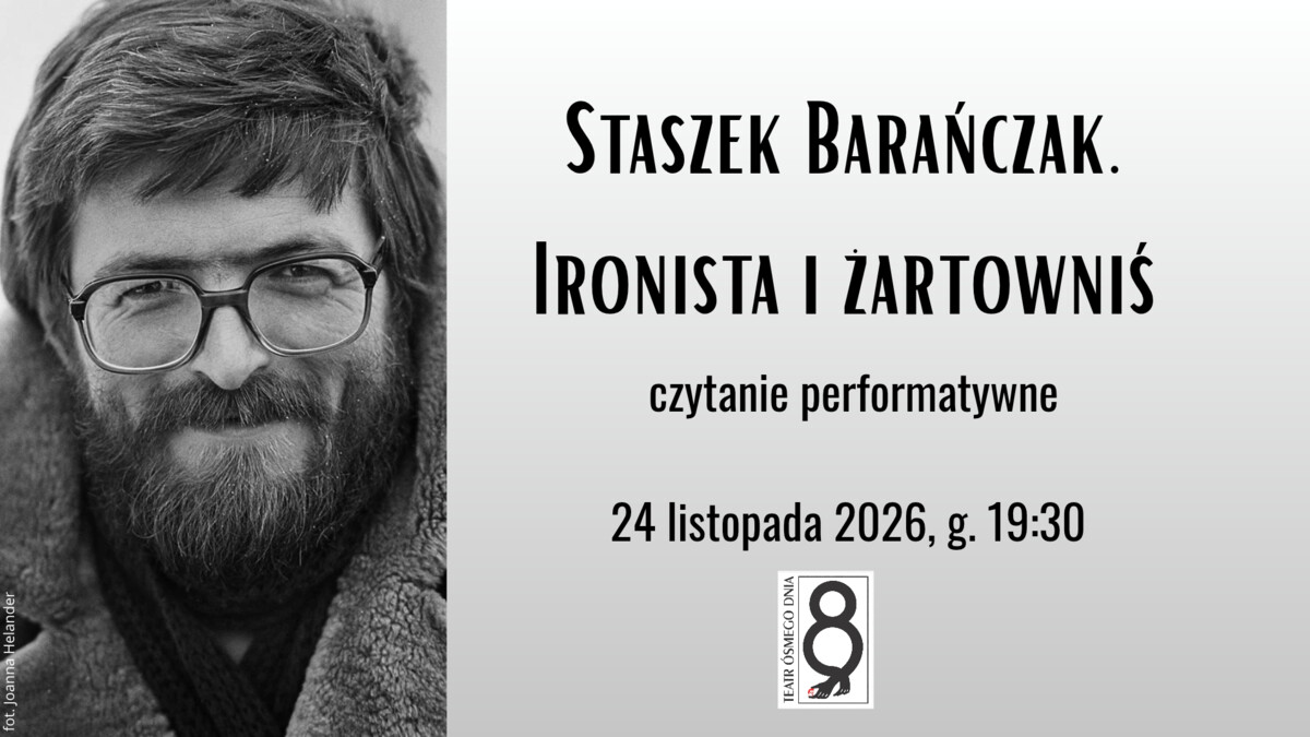Staszek Barańczak. Ironista i żartowniś, plakat wydarzenia