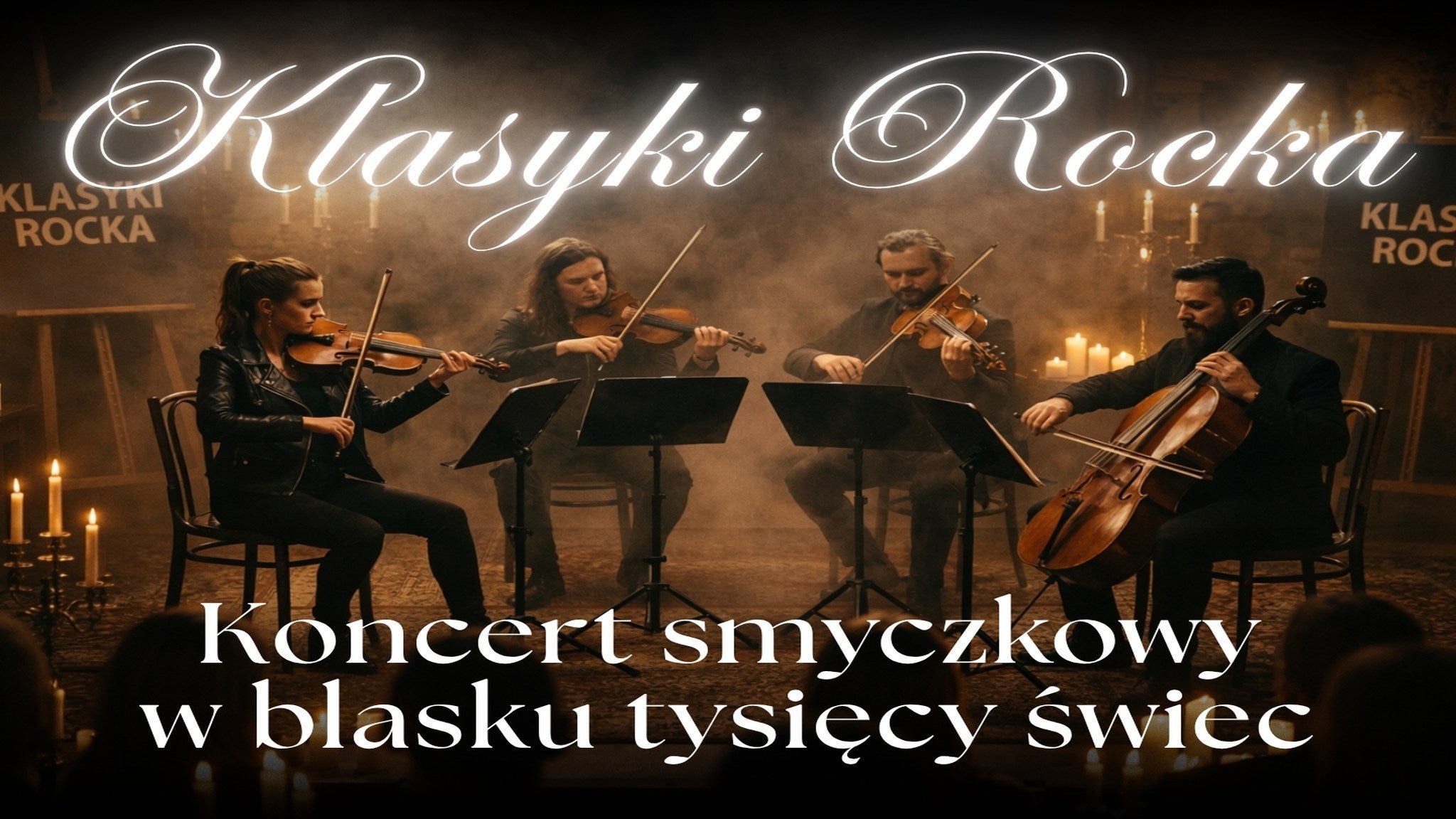 Koncert w blasku świec – Klasyki rocka, plakat wydarzenia