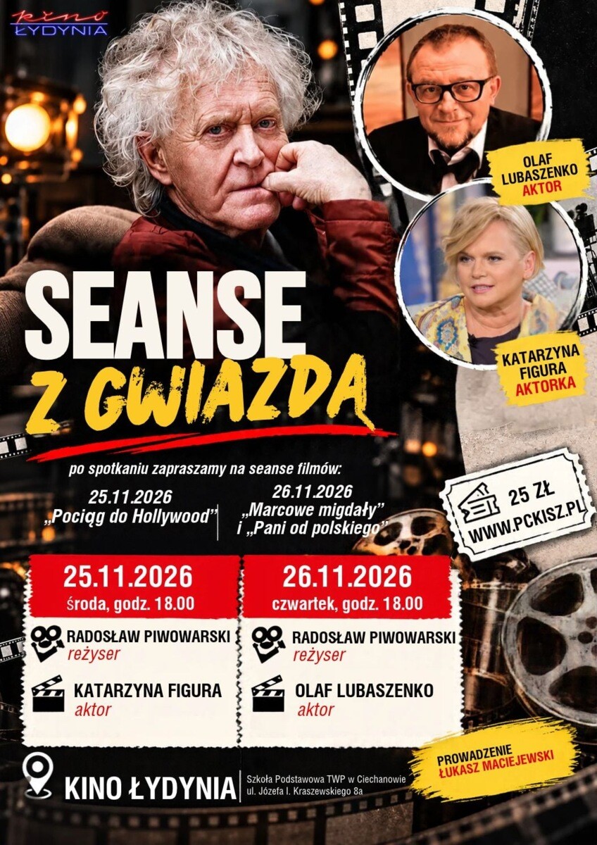 25.11"PRZEGLĄD FILMÓW RADOSŁAWA PIWOWARSKIEGO", plakat wydarzenia