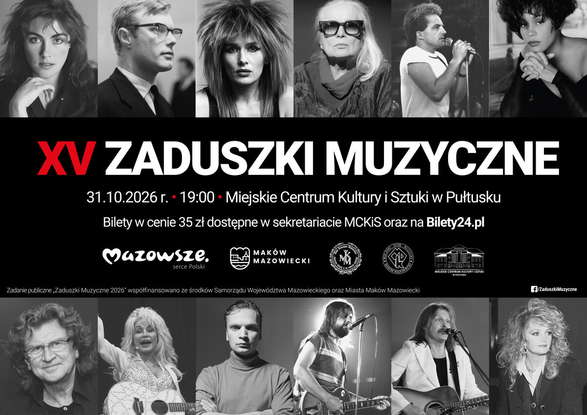 XV ZADUSZKI MUZYCZNE, plakat wydarzenia