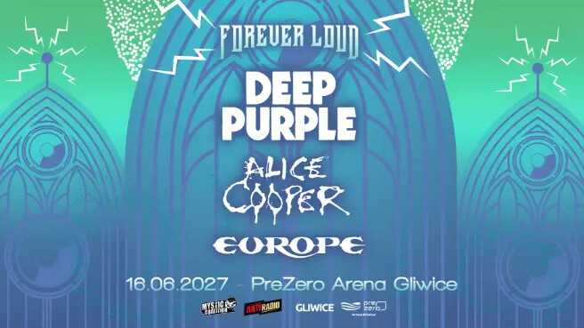 Forever Loud: Deep Purple, Alice Cooper, Europe, plakat wydarzenia