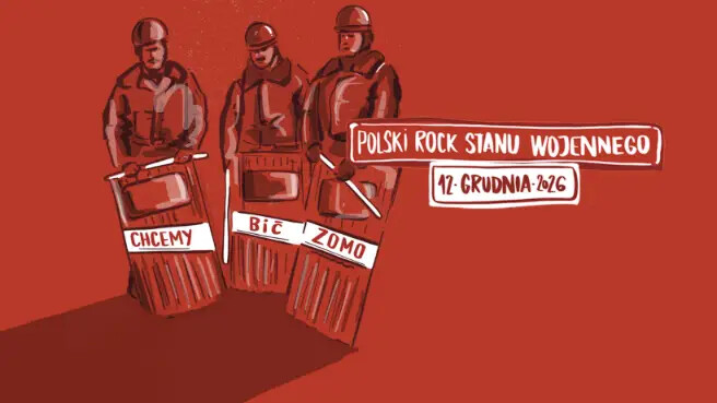 Chcemy bić ZOMO! - polski rock stanu wojennego, plakat wydarzenia