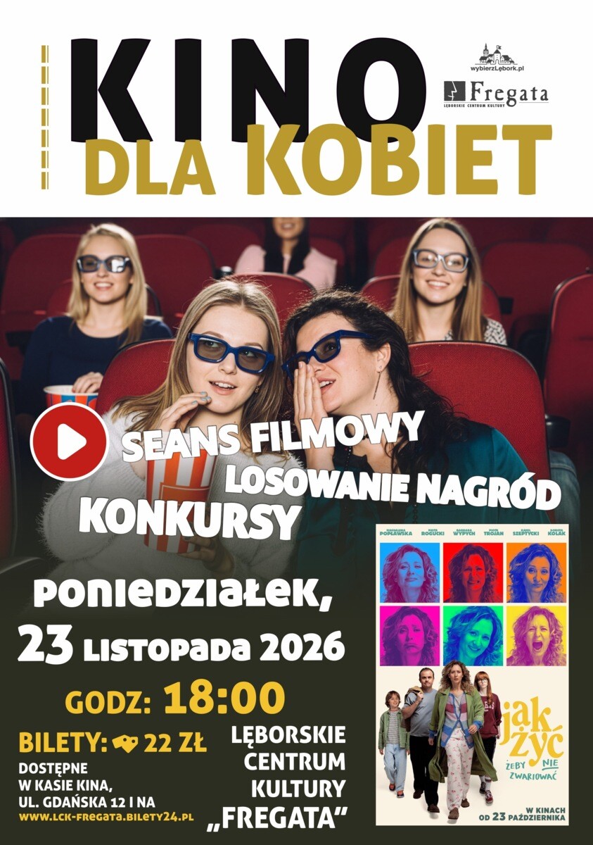 Kino dla kobiet- Jak żyć, żeby nie zwariować, plakat wydarzenia