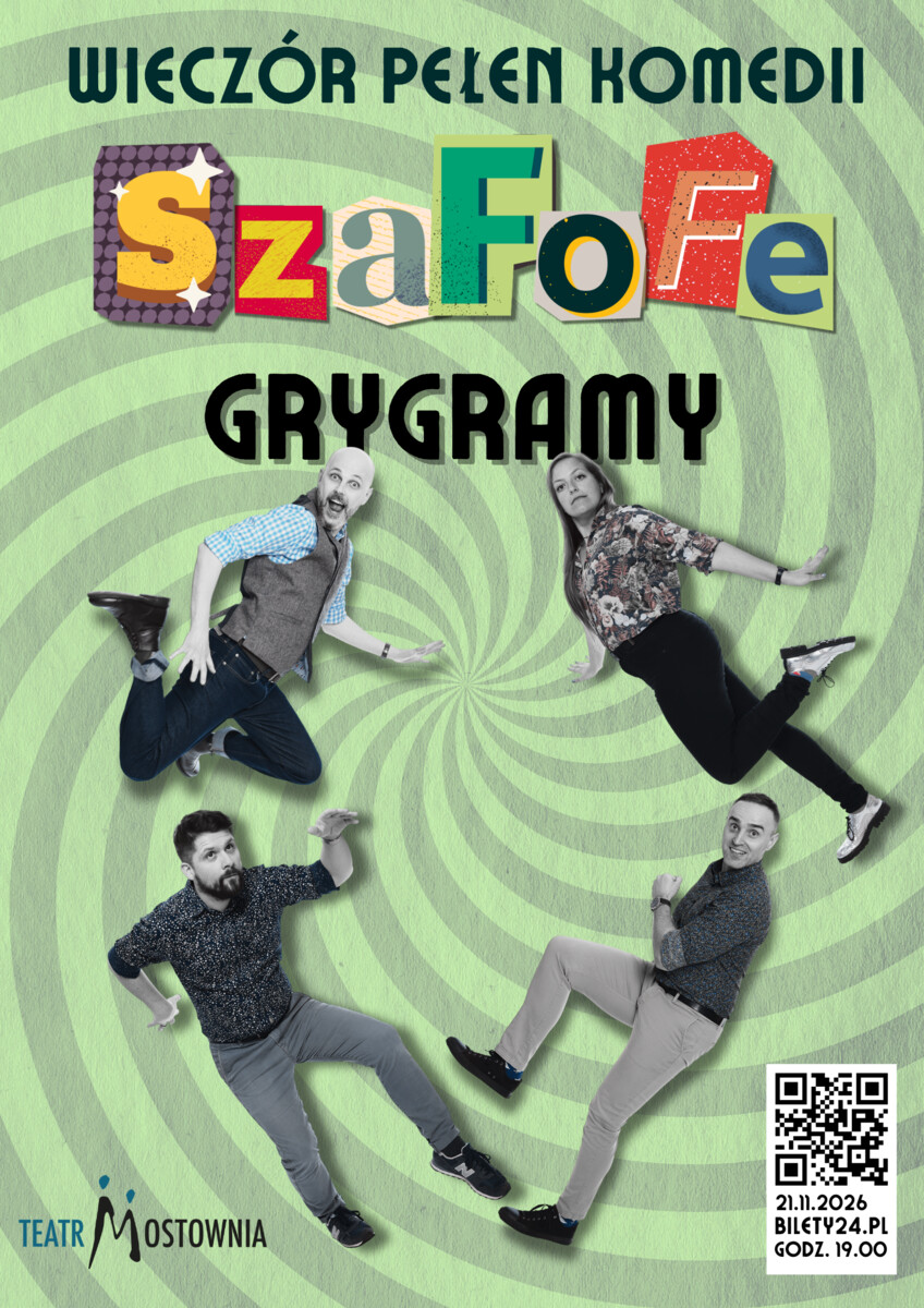 Wieczór Pełen Komedii - SzaFoFe - GryGramy, plakat wydarzenia