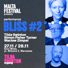 BLISS #2 Tilda Swinton, Simon Fisher Turner, Wacław Zimpel, plakat wydarzenia