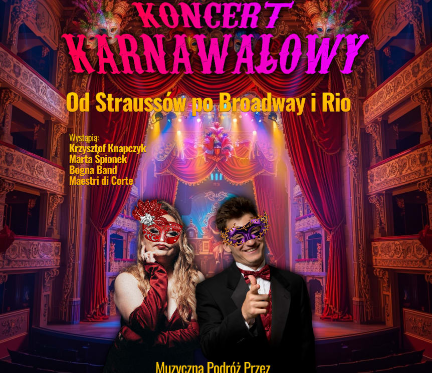 Koncert karnawałowy , plakat wydarzenia