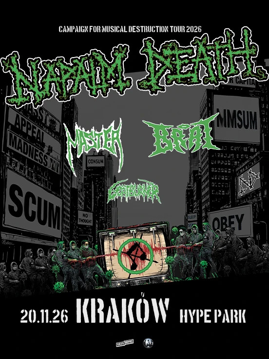 Napalm Death + Master, Brat, Goatburner