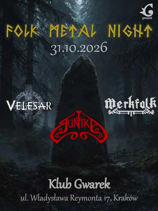 Folk Metal Night: Runika + Velesar + Merkfolk, plakat wydarzenia