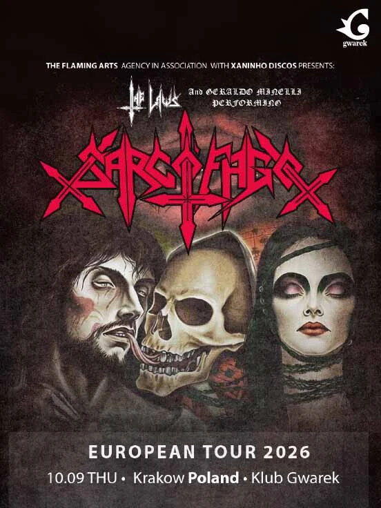 The Laws playing SARCOFAGO “European Tour 2026" | Support: Herzoga & Sznyt