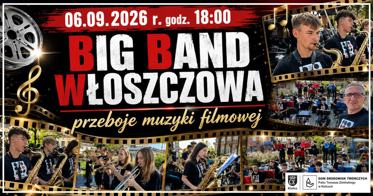Big Band Włoszczowa – przeboje muzyki filmowej — plakat