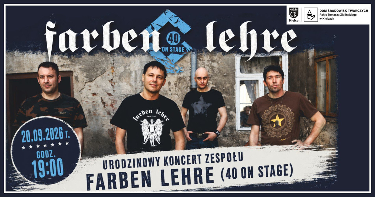 Urodzinowy koncert zespołu FARBEN LEHRE — plakat