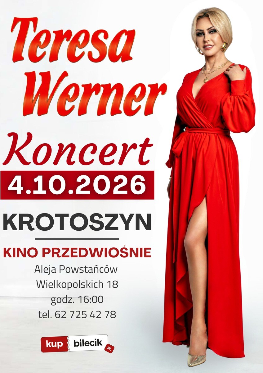 Koncert Teresy Werner, plakat wydarzenia