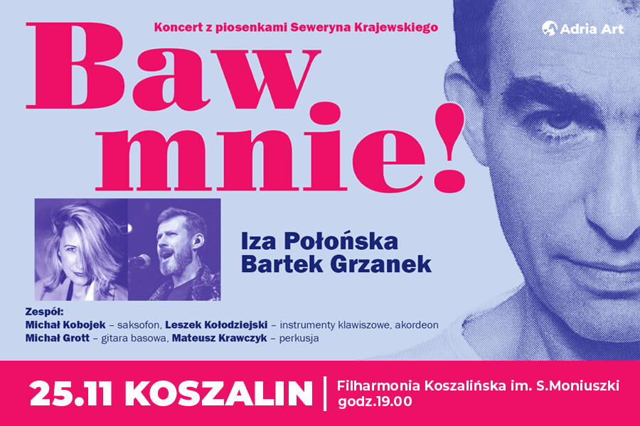 Baw mnie! Koncert z piosenkami Seweryna Krajewskiego, plakat wydarzenia