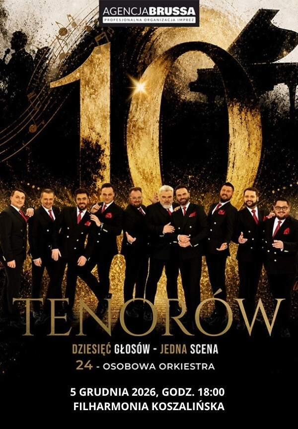 10 Tenorów „10 głosów, jedna scena”, plakat wydarzenia