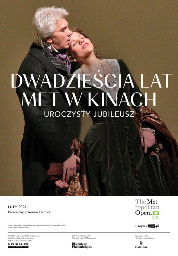 Dwadzieścia lat Met w kinach: uroczysty jubileusz - The Met: Live in HD 2026–27, plakat wydarzenia