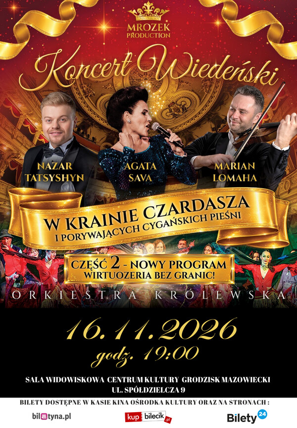 Koncert Wiedeński "W krainie czardasza i porywających cygańskich pieśni" - część 2, plakat wydarzenia