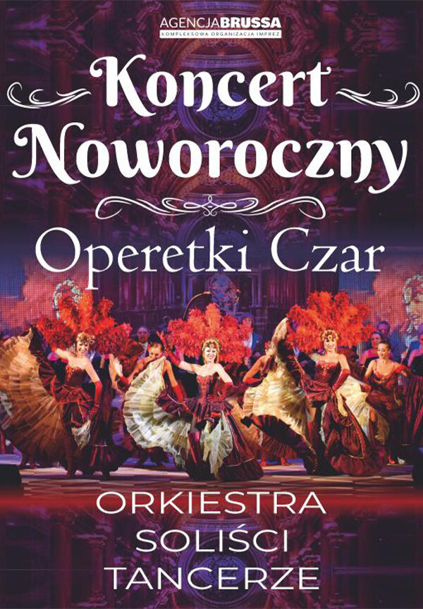 Operetki czar - koncert noworoczny, plakat wydarzenia