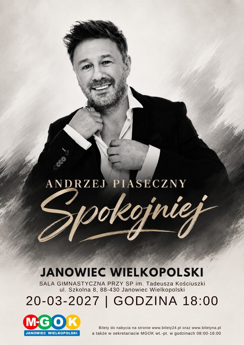 ANDRZEJ PIASECZNY | Janowiec Wielkopolski, plakat wydarzenia