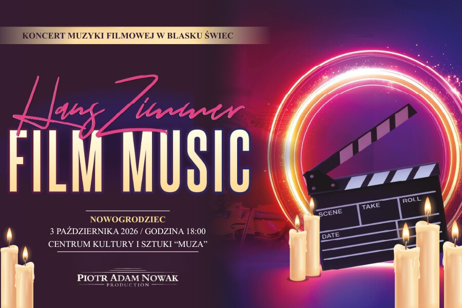 Hans Zimmer – Najpiękniejsza Muzyka Filmowa w Blasku Świec | Nowogrodziec, plakat wydarzenia