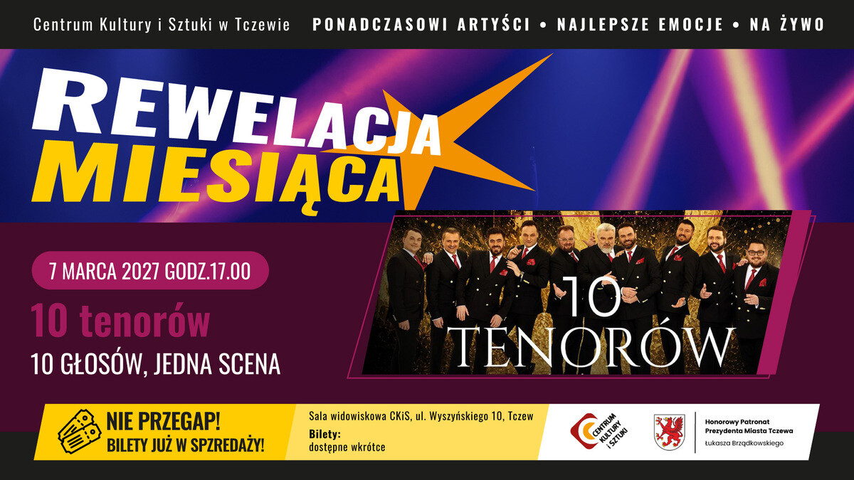 10 Tenorów „Z miłości do kobiet” – koncert REWELACJA MIESIĄCA, plakat wydarzenia