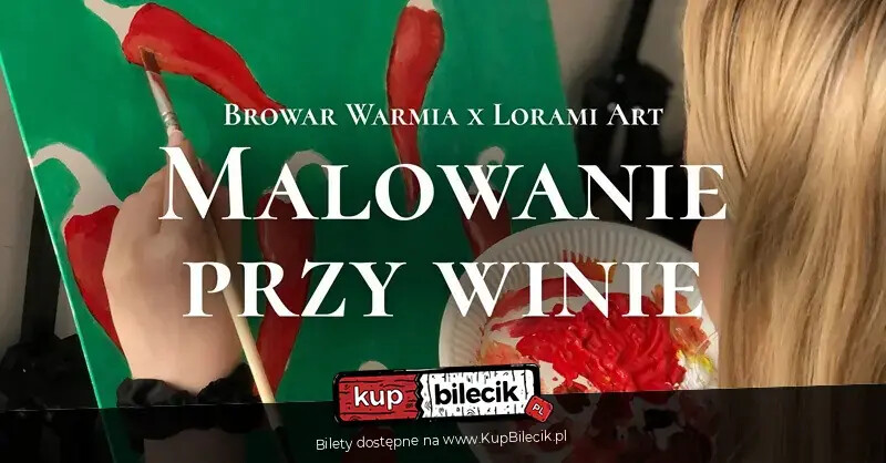 Malowanie przy winie OLSZTYN, plakat wydarzenia