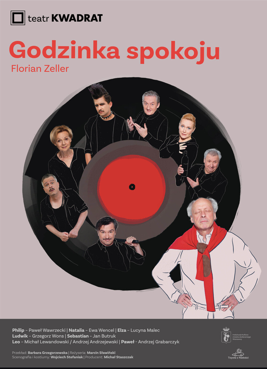 "Godzinka Spokoju" Teatr Kwadrat, plakat wydarzenia
