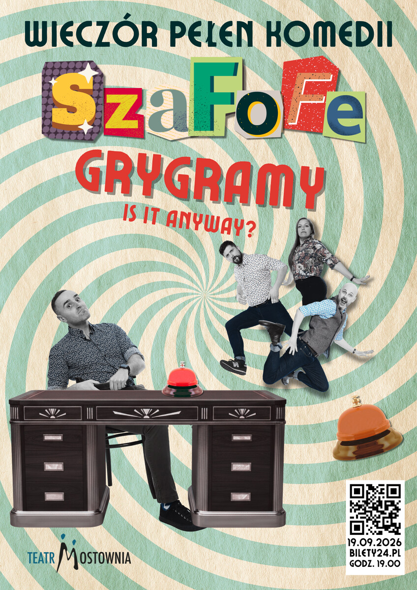 Wieczór Pełen Komedii - SzaFoFe - GryGramy Is It Anyway?, plakat wydarzenia