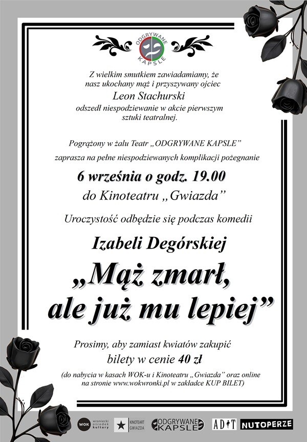 Mąż zmarł, ale już mu lepiej